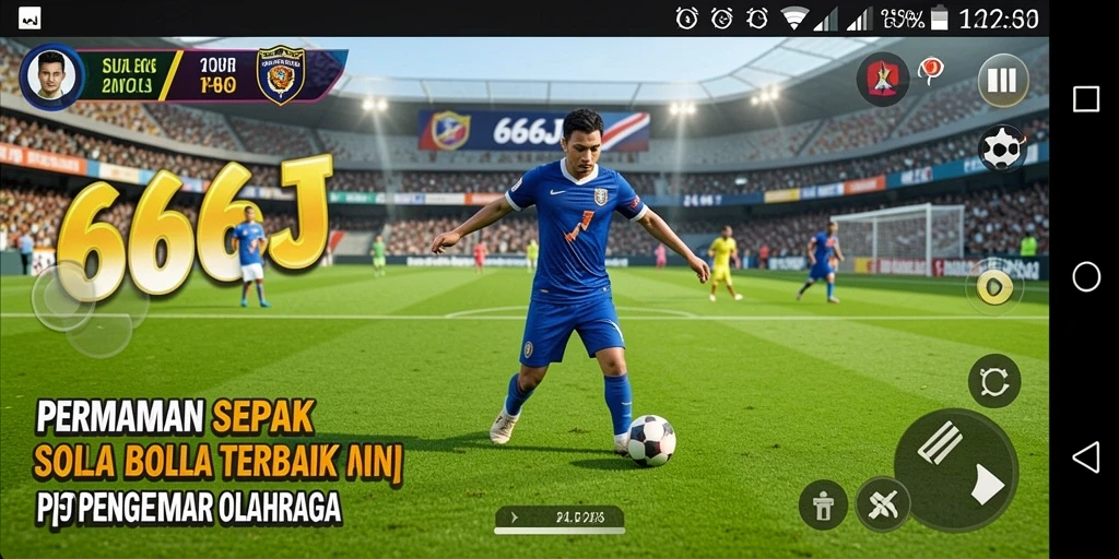 Tangkapan layar menunjukkan aksi mendebarkan dalam permainan sepak bola.