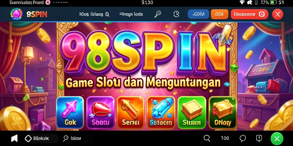 Tampilan gameplay menarik dari 98SPIN yang penuh warna.