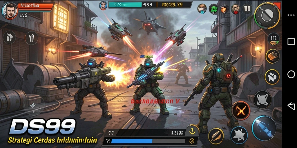 Screenshot DS99 menampilkan strategi cerdas dalam aksi gameplay.