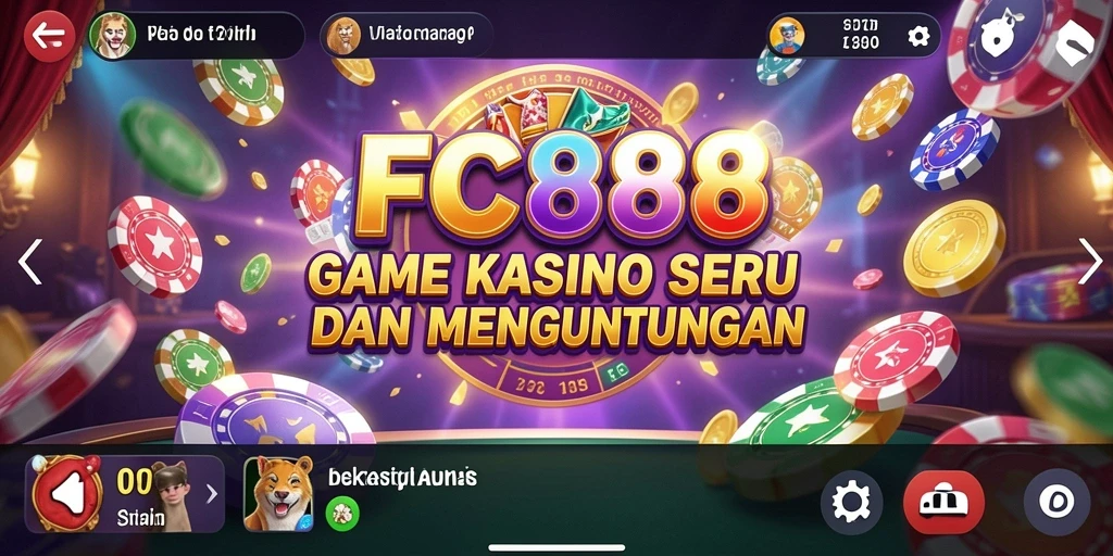 Screenshot FC888 menampilkan gameplay Kasino yang mendebarkan.