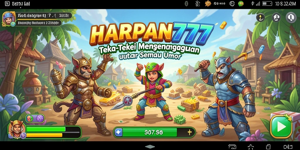 Tampilan gameplay puzzle yang menarik dan interaktif dari HARAPAN777.