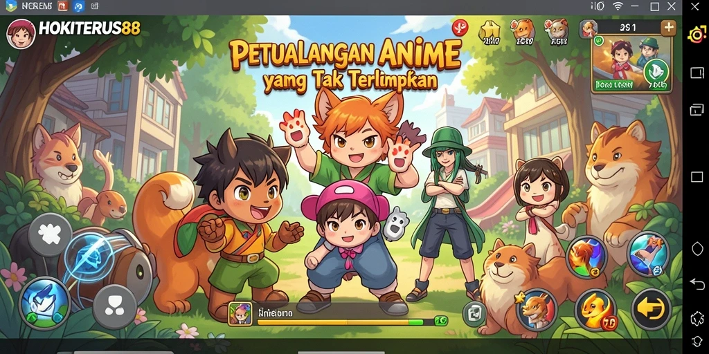 Screenshot HOKITERUS88 menampilkan aksi karakter dalam dunia Anime.