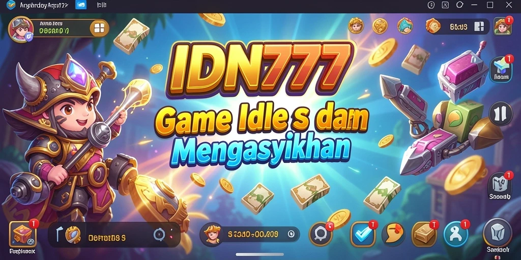 Tampilan gameplay IDN777 dengan alur permainan Idle.