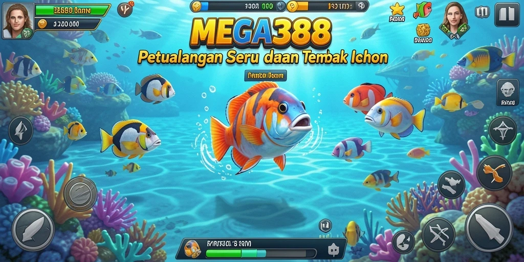 Screenshot gameplay MEGA388 menampilkan serunya berburu ikan.