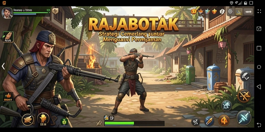 Tampilan gameplay RAJABOTAK yang intens dan strategis.