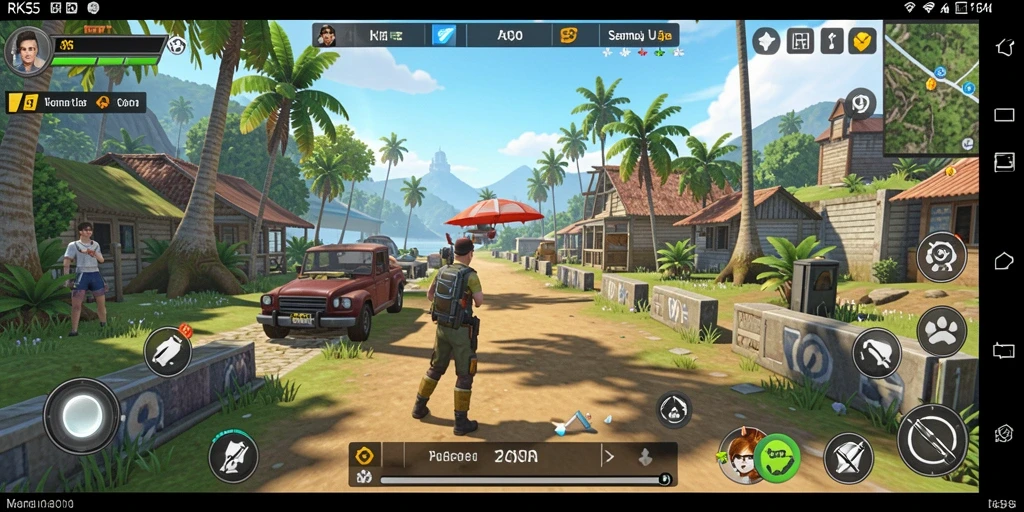 Tampilan gameplay RK55 yang ceria dan menyenangkan.