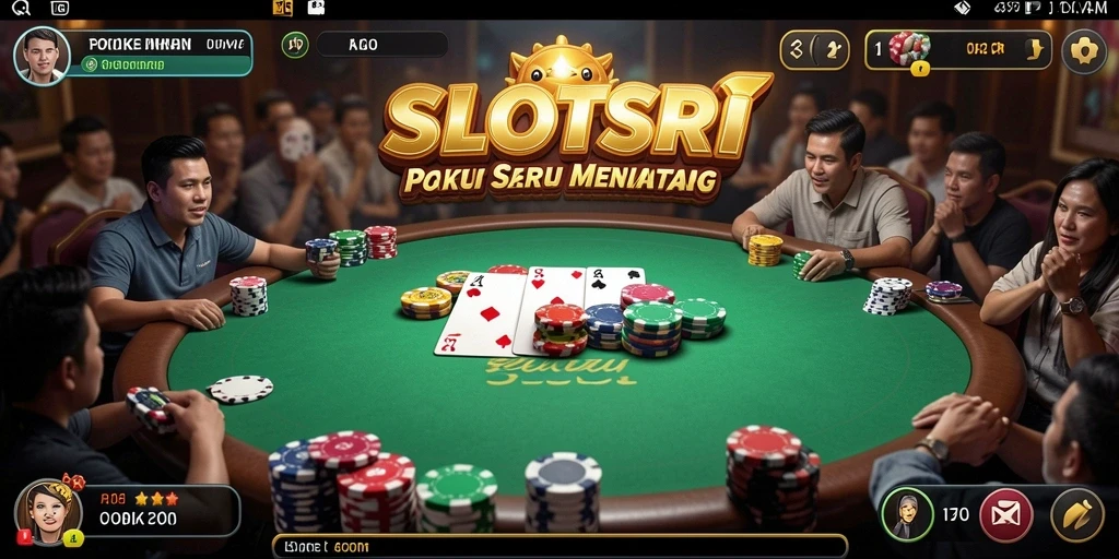 Tampilan gameplay Poker yang seru di SLOTSRI.